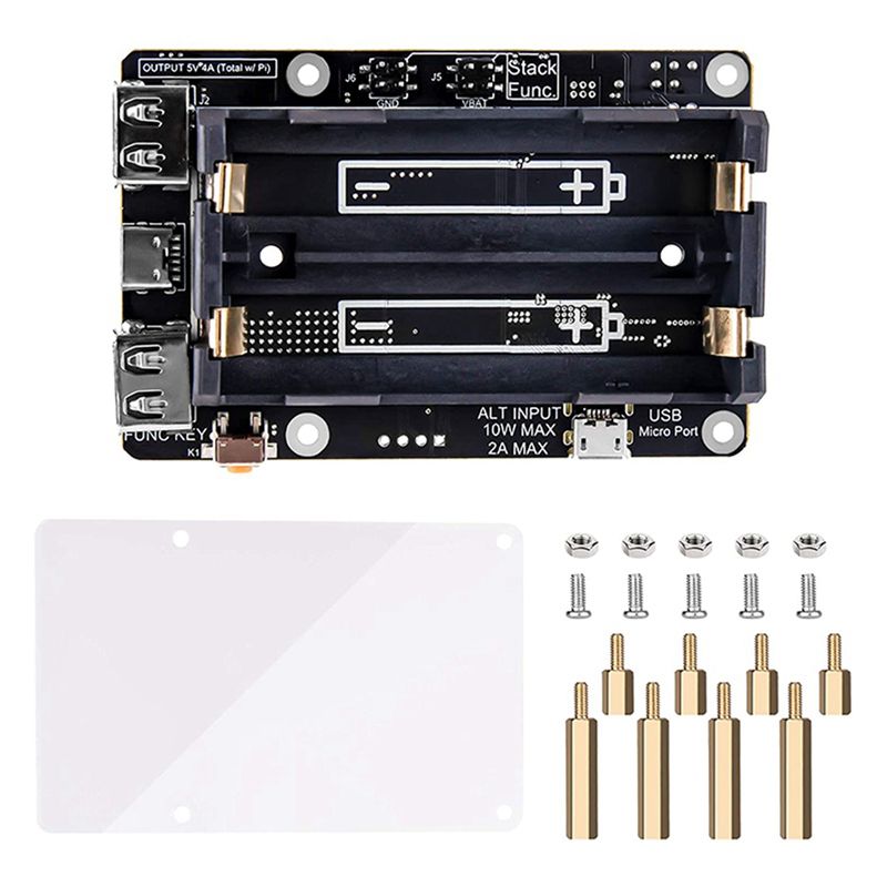 AA08-2X For Raspberry Pi 4 UPS - đánh giá và giá Raspberry Pi Uninterrupted Power Supply Ups 18650