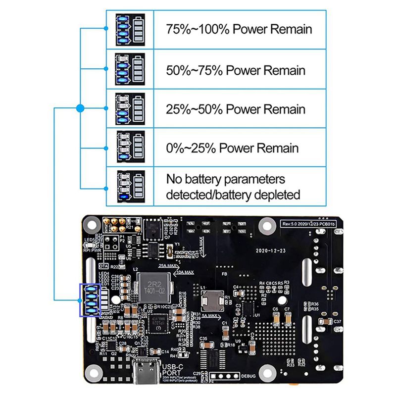 AA08-2X For Raspberry Pi 4 UPS - đánh giá và giá Raspberry Pi Uninterrupted Power Supply Ups 18650