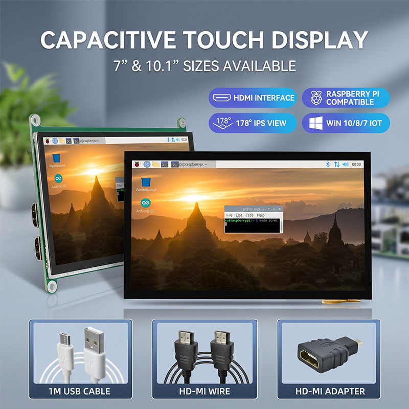 IPS HDMI Touch Display 7 10.1  - đánh giá và giá Raspberry Pi 10.1 Inch Capacitive Touch Screen Ips