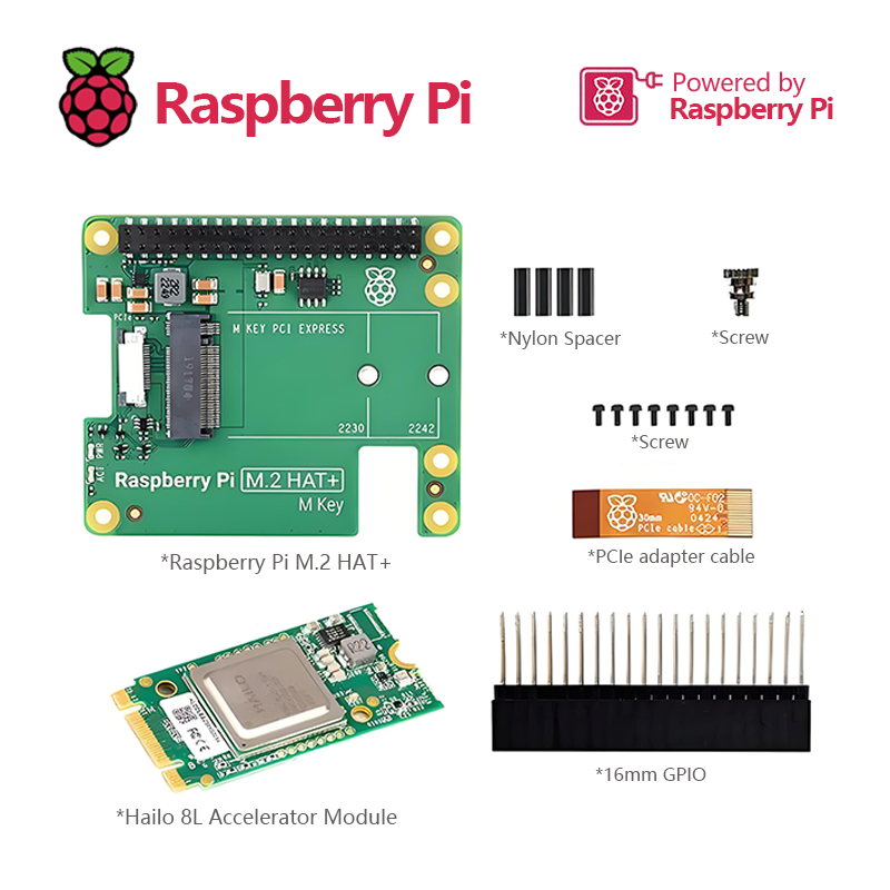 Official Raspberry Pi 5 AI Kit - đánh giá và giá Raspberry Pi Ai Kit Hailo-8L