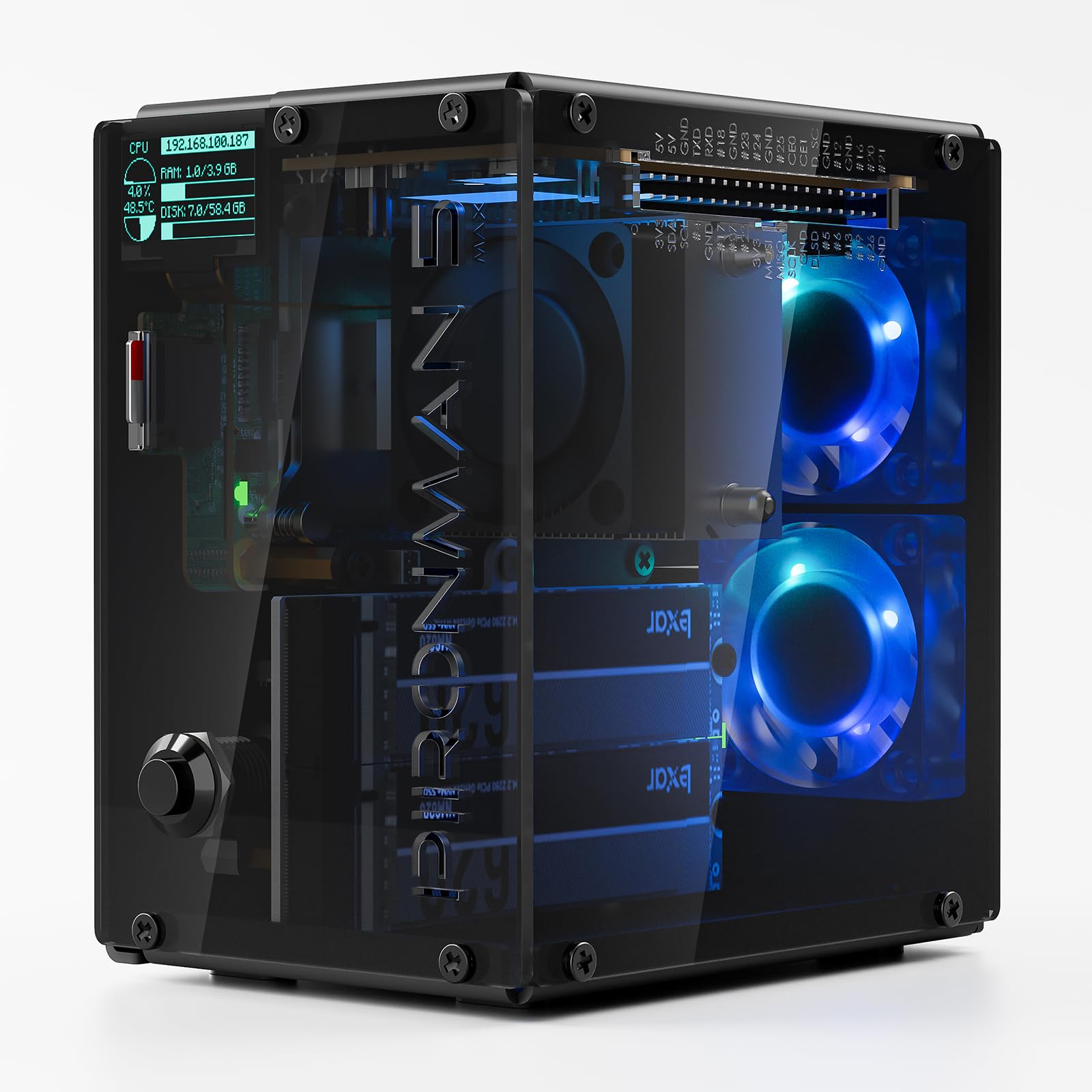 Pironman 5-MAX Dual NVMe M.2 S - đánh giá và giá Raspberry Pi Ai Kit Hailo-8L