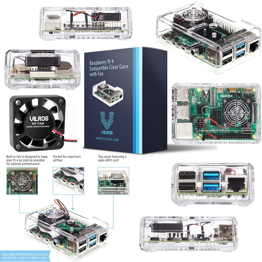 Fan Cooled ABS Case Starter Ki - đánh giá và giá Raspberry Pi 4 8Gb Ram Kit