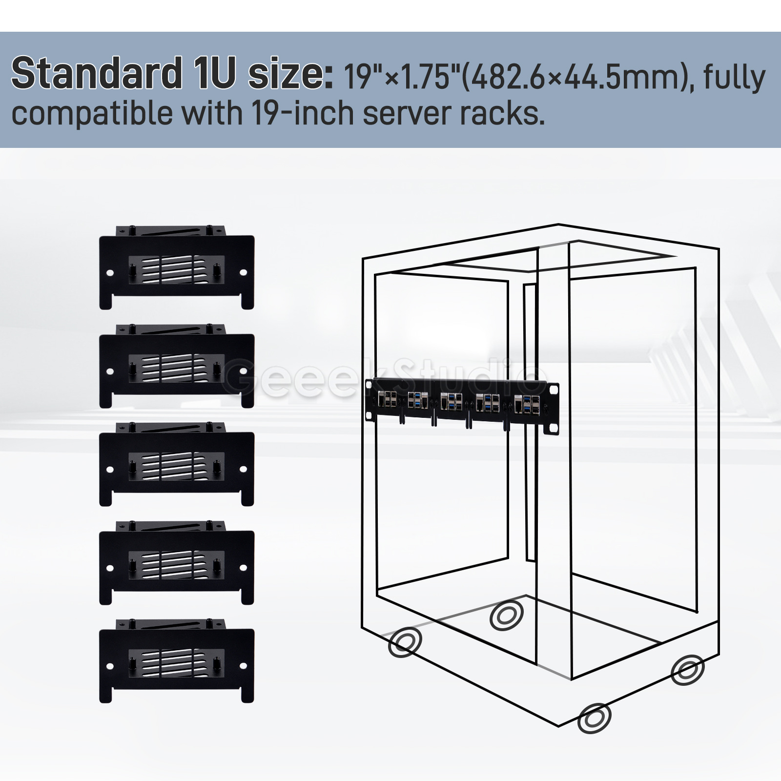 1U Rack Mount for Raspberry Pi - đánh giá và giá Raspberry Pi Rackmount 1U 19 Inch