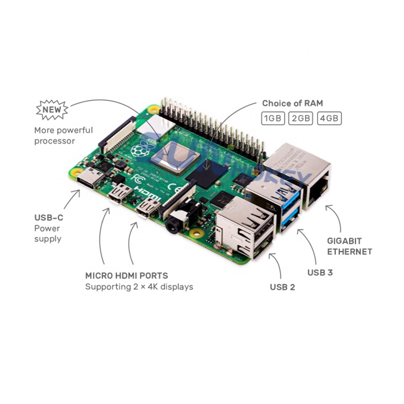Official Original Development  - đánh giá và giá Raspberry Pi 4 8Gb Ram Kit