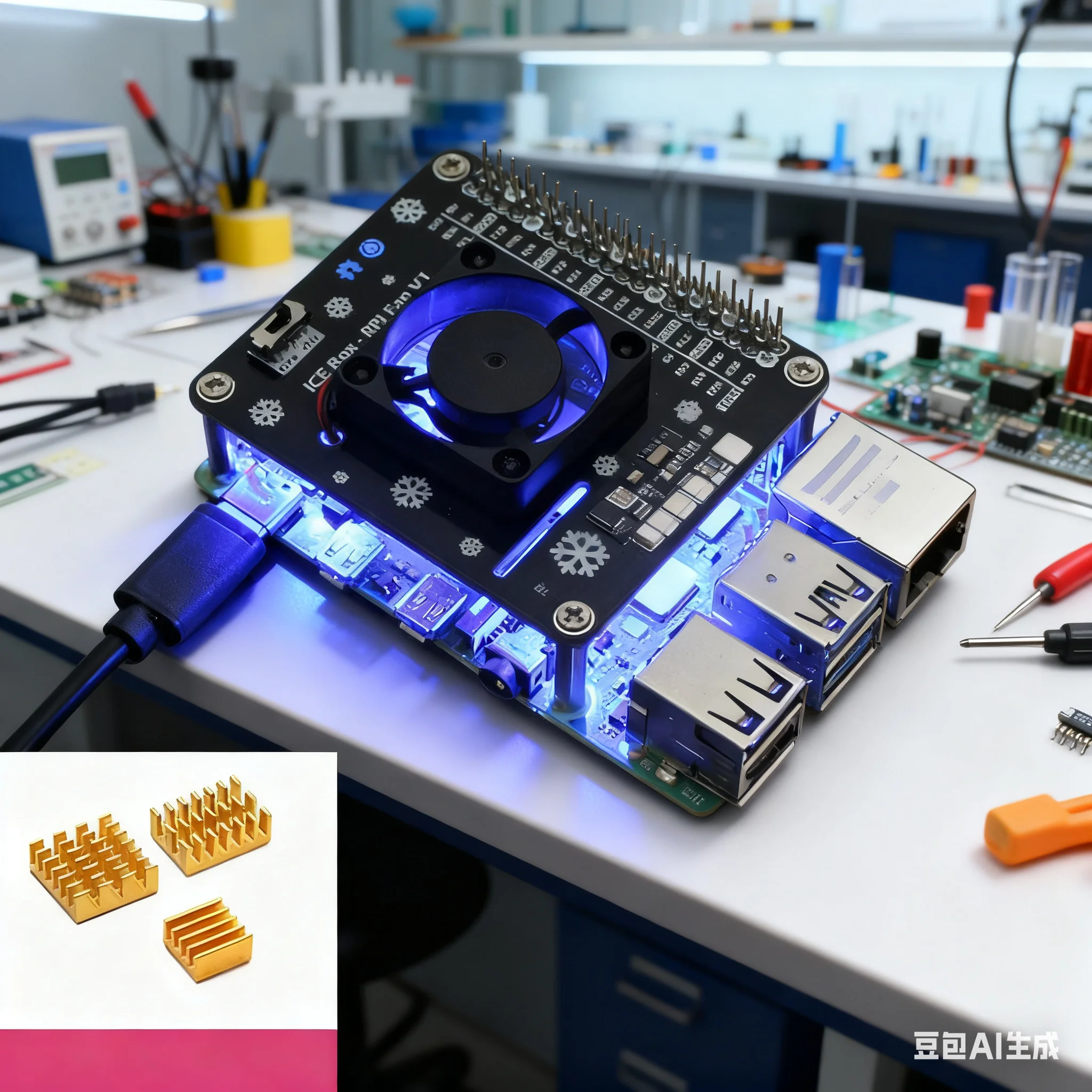 Active Cooling HAT For Raspber - đánh giá và giá Raspberry Pi Water Cooling Kit