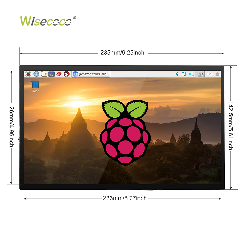 Wisecoco 10.1 Inch IPS LCD Onc - đánh giá và giá Raspberry Pi 10.1 Inch Capacitive Touch Screen Ips